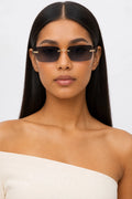 Aela | Rimless Rectangle Gradient Sunglasses