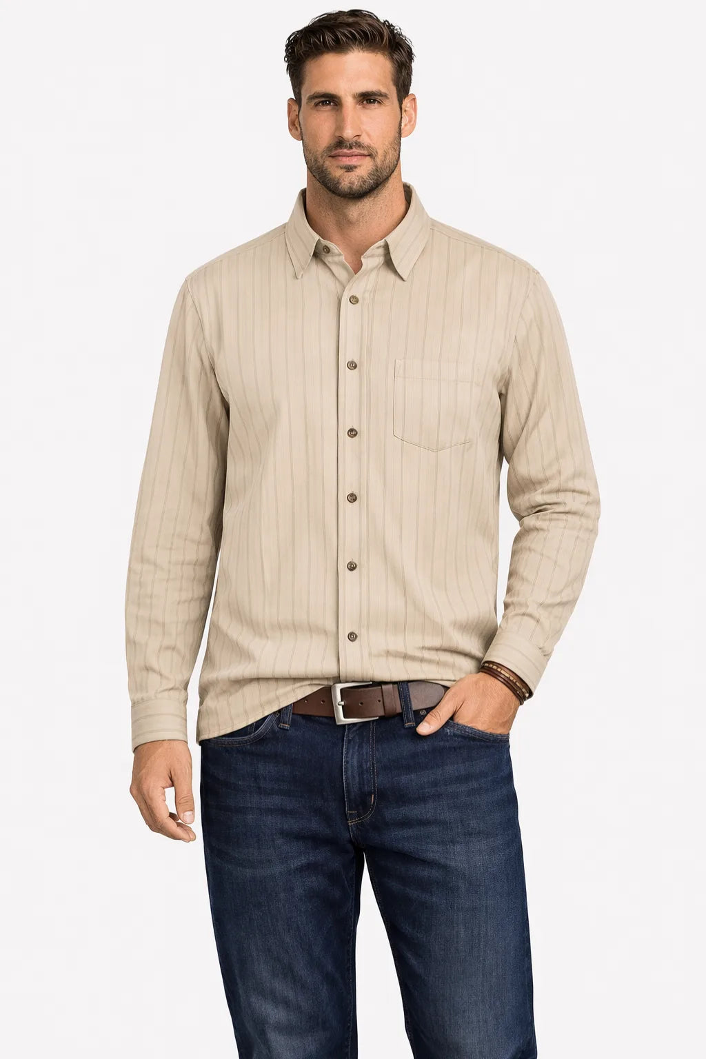Beau | Pinstripe Button-Down Shirt