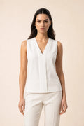 Bex | Centre Pleat V-Neck Blouse