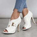Bex | Peep Toe Stiletto Bootie