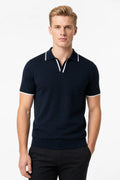 Blaine | Contrast Trim Knit Polo