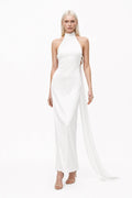 Cleo | Pearl Back Halter Gown