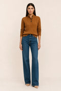 Colette | Cable Knit Button Neck
