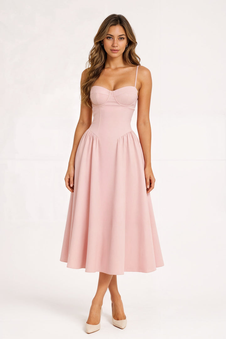 Cora | Corset Midi Dress