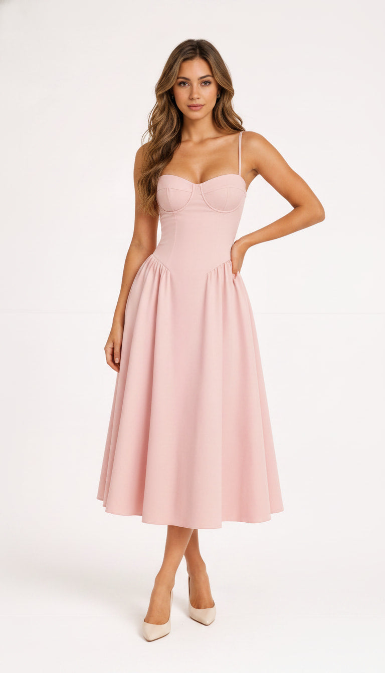 Cora | Corset Midi Dress