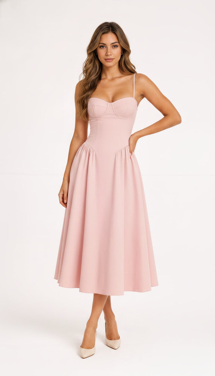 Cora | Corset Midi Dress