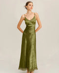 Della | Lace-Up Jacquard Maxi