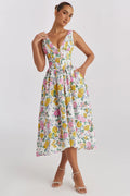 Edith | Floral Corset Midi