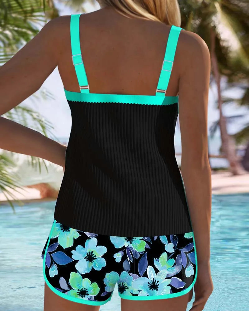 Effie | Floral Tankini Set