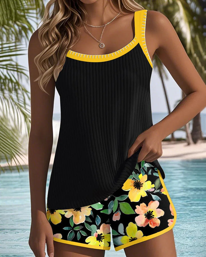 Effie | Floral Tankini Set