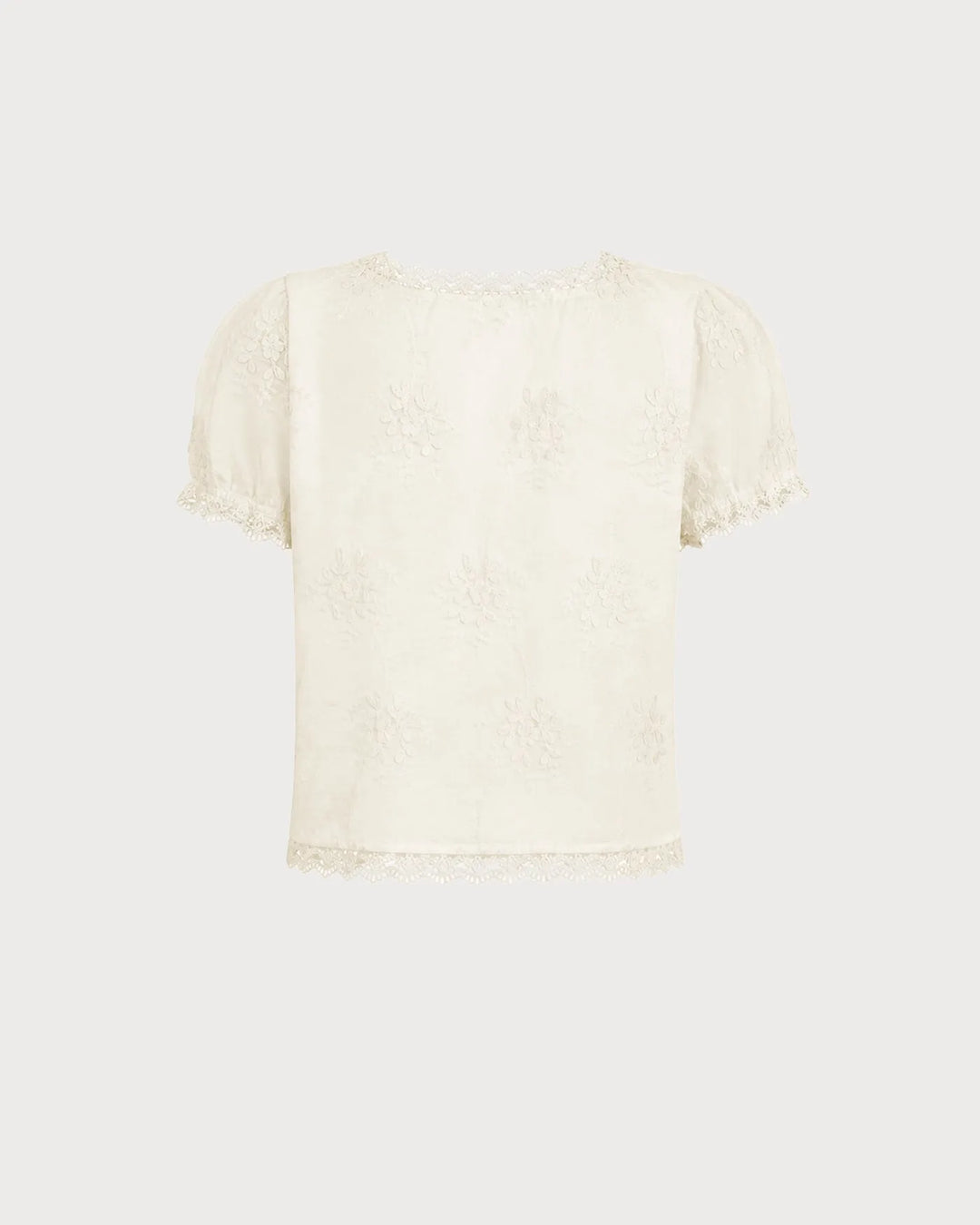 Eliza | Lace Trim Embroidered Blouse