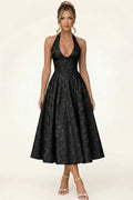 Eloise | Brocade Halter Midi