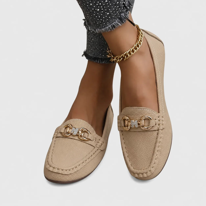 White chain embellished loafer, additional view