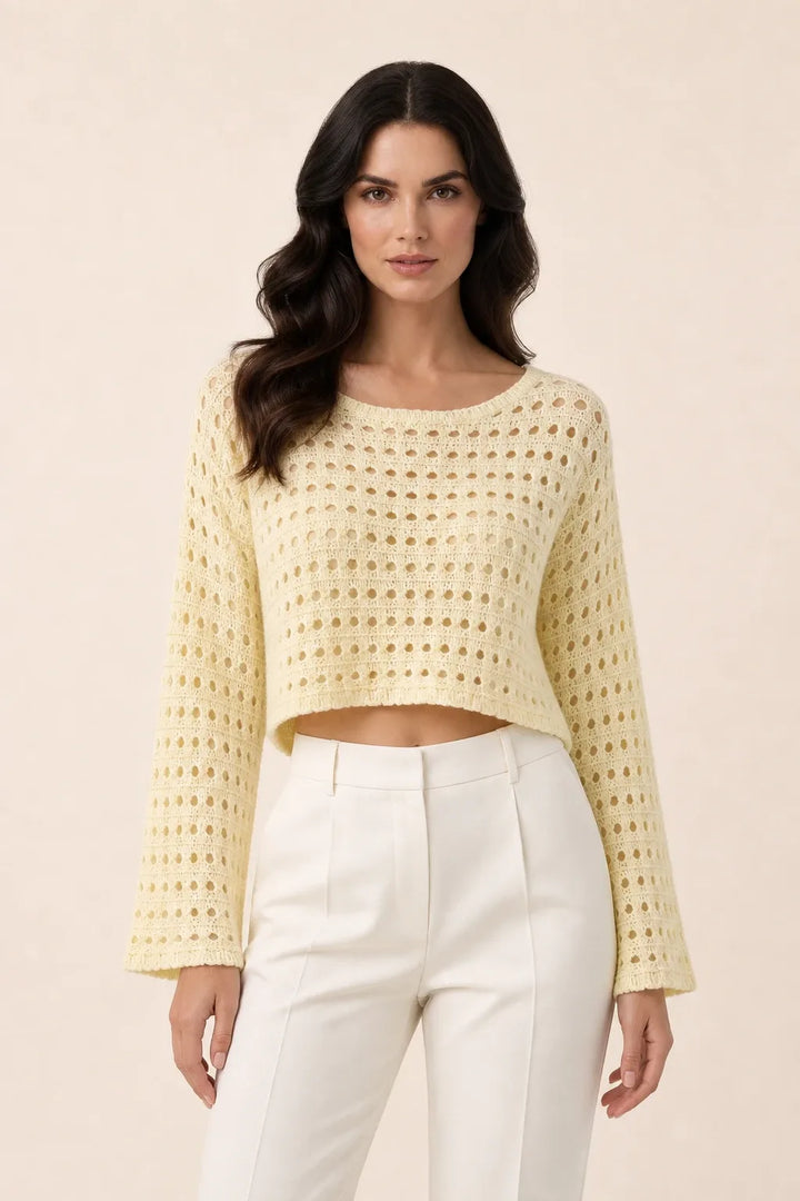 Fela | Open Knit Crop Top