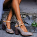 Fenna | Ankle Strap Block Heel Pump