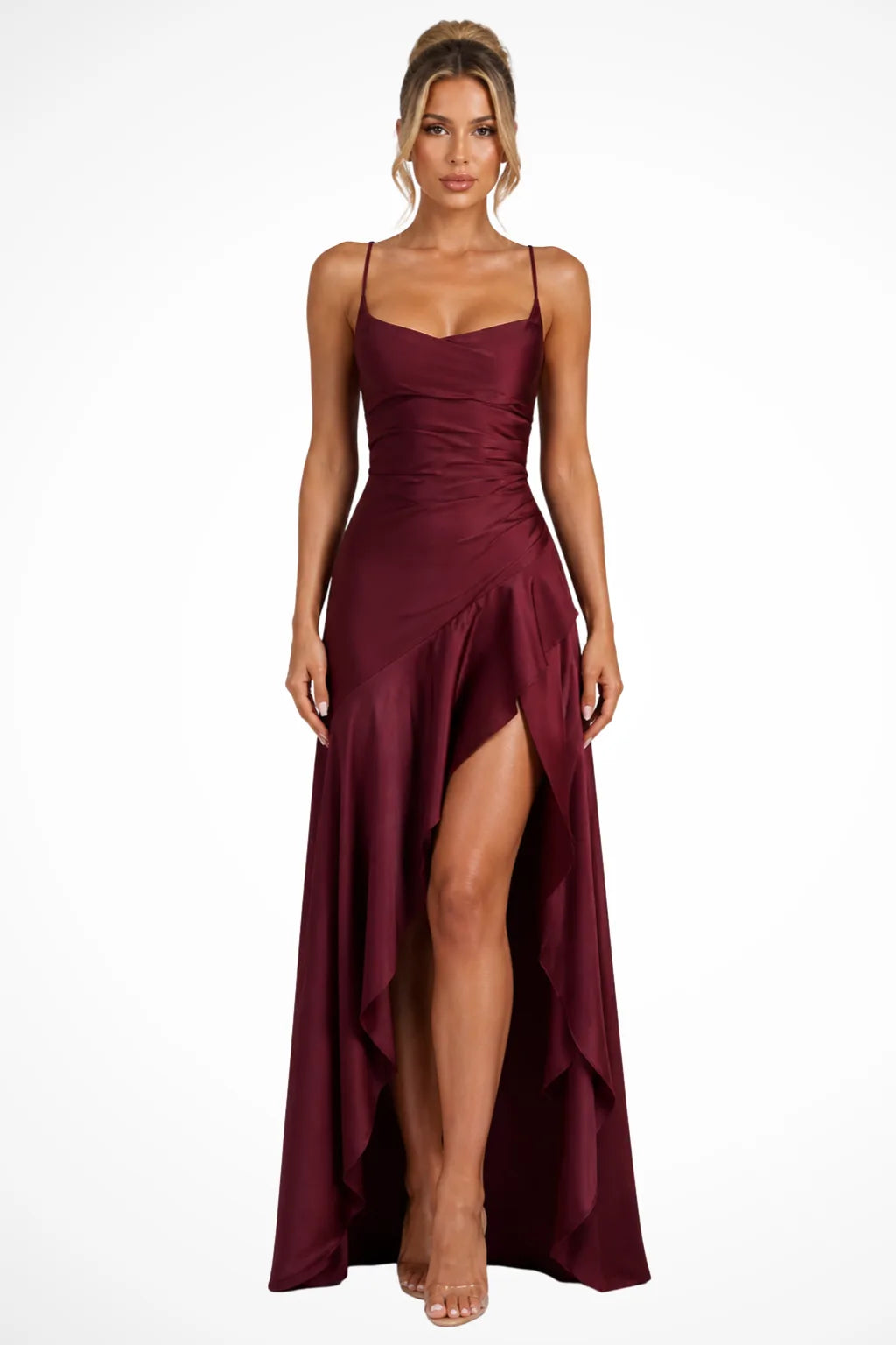 Fleur | Ruched Satin Gown