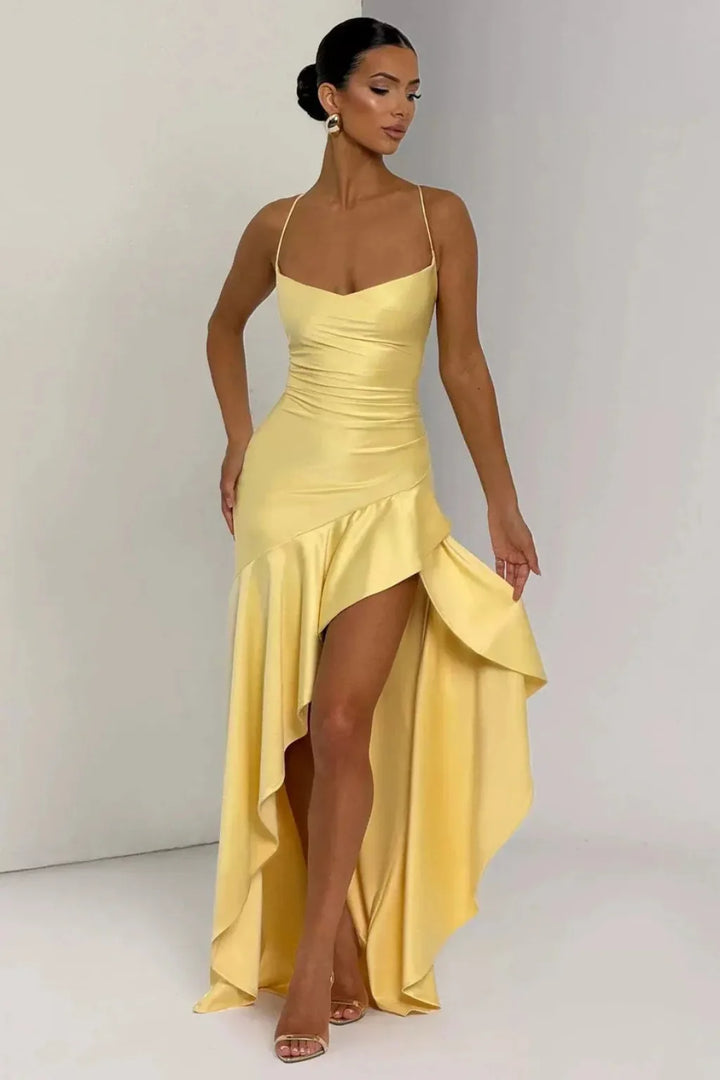 Fleur | Ruched Satin Gown