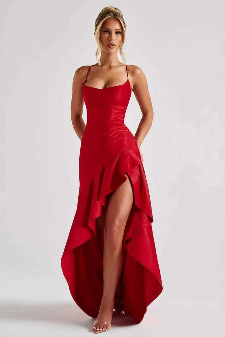 Fleur | Ruched Satin Gown