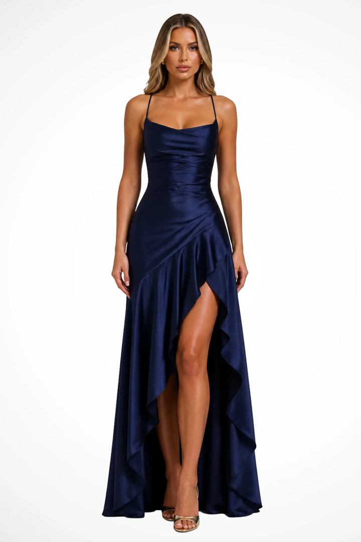 Fleur | Ruched Satin Gown