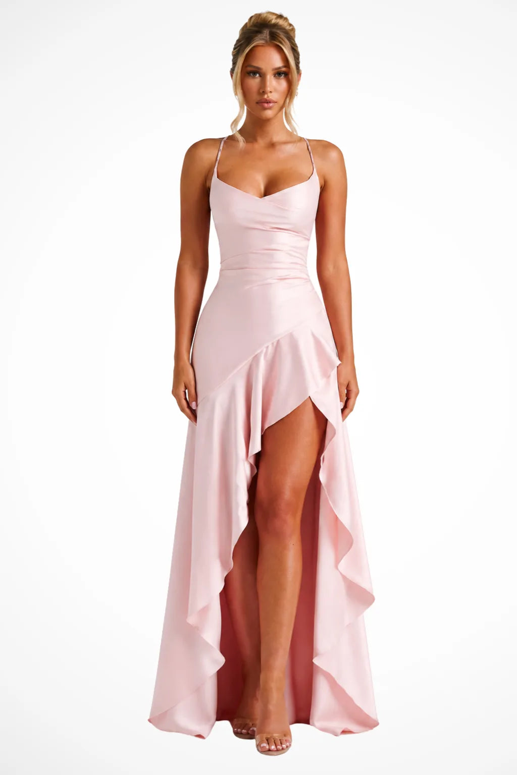Fleur | Ruched Satin Gown