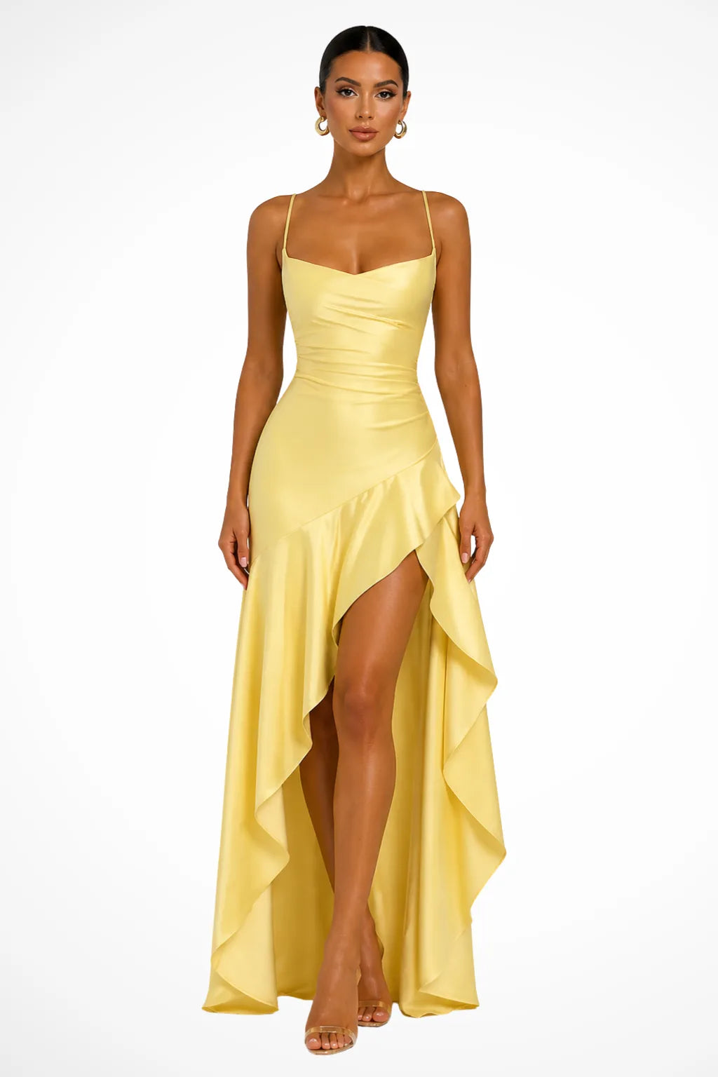 Fleur | Ruched Satin Gown