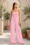 Freya | Smocked Wide Leg Jumpsuit