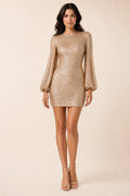 Harlow | Sequin Balloon Sleeve Mini