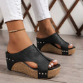 Hollis | Cork Wedge Platform Mule