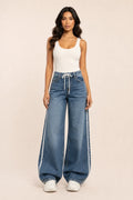 Iris | Side Stripe Wide Leg Jean