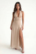 Isla | Halter Slit Maxi
