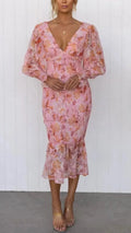 Jacinta | Floral Ruffle Midi