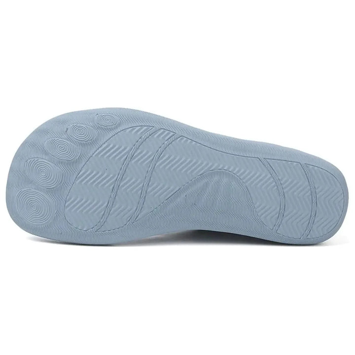 Gray barefoot knit sneaker, pair angled view