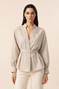 Juno | Belted Wrap Blouse