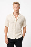 Kael | Chevron Knit Camp Shirt