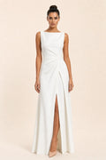 Kaia | Ruched Slit Gown