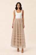 Lena | Tiered Tulle Maxi Skirt