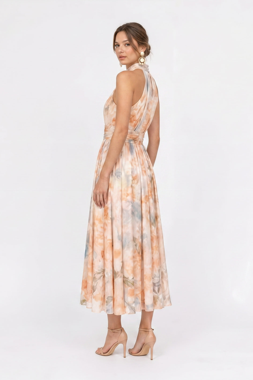 Luna | Floral Halter Midi