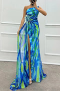 Maia | Feather Trim Maxi