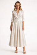Margot | Collared Maxi Dress