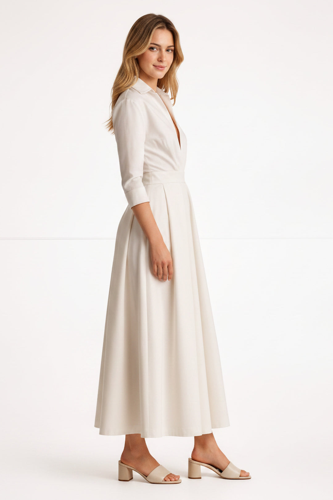 Margot | Collared Maxi Dress