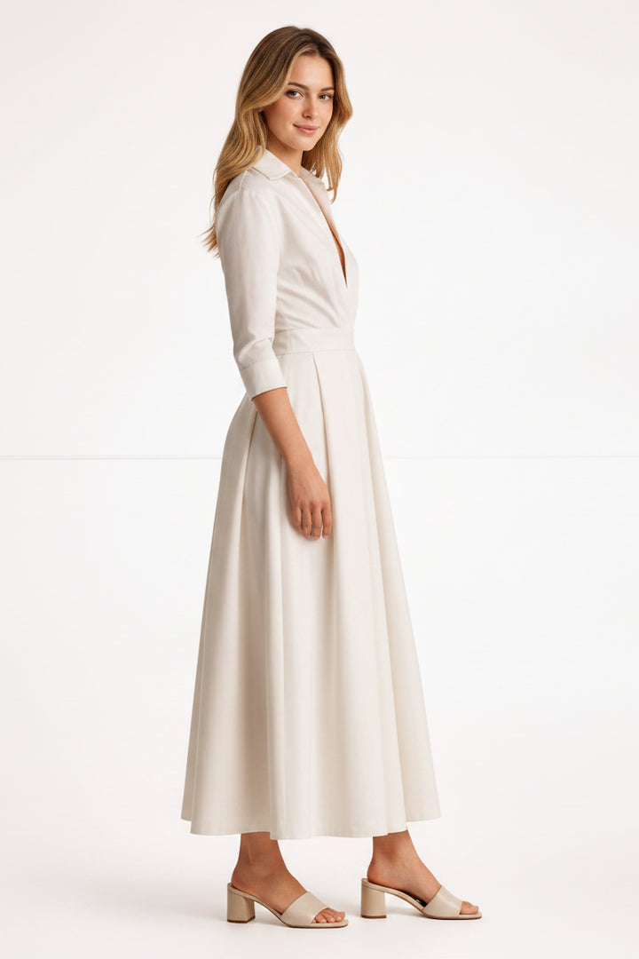 Margot | Collared Maxi Dress