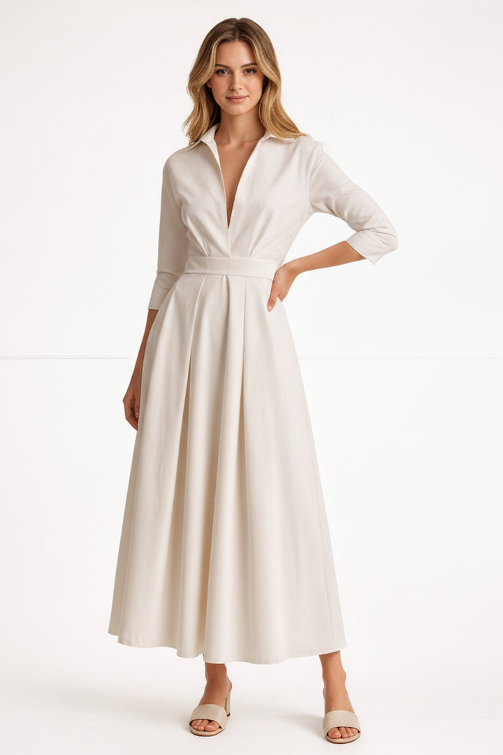 Margot | Collared Maxi Dress