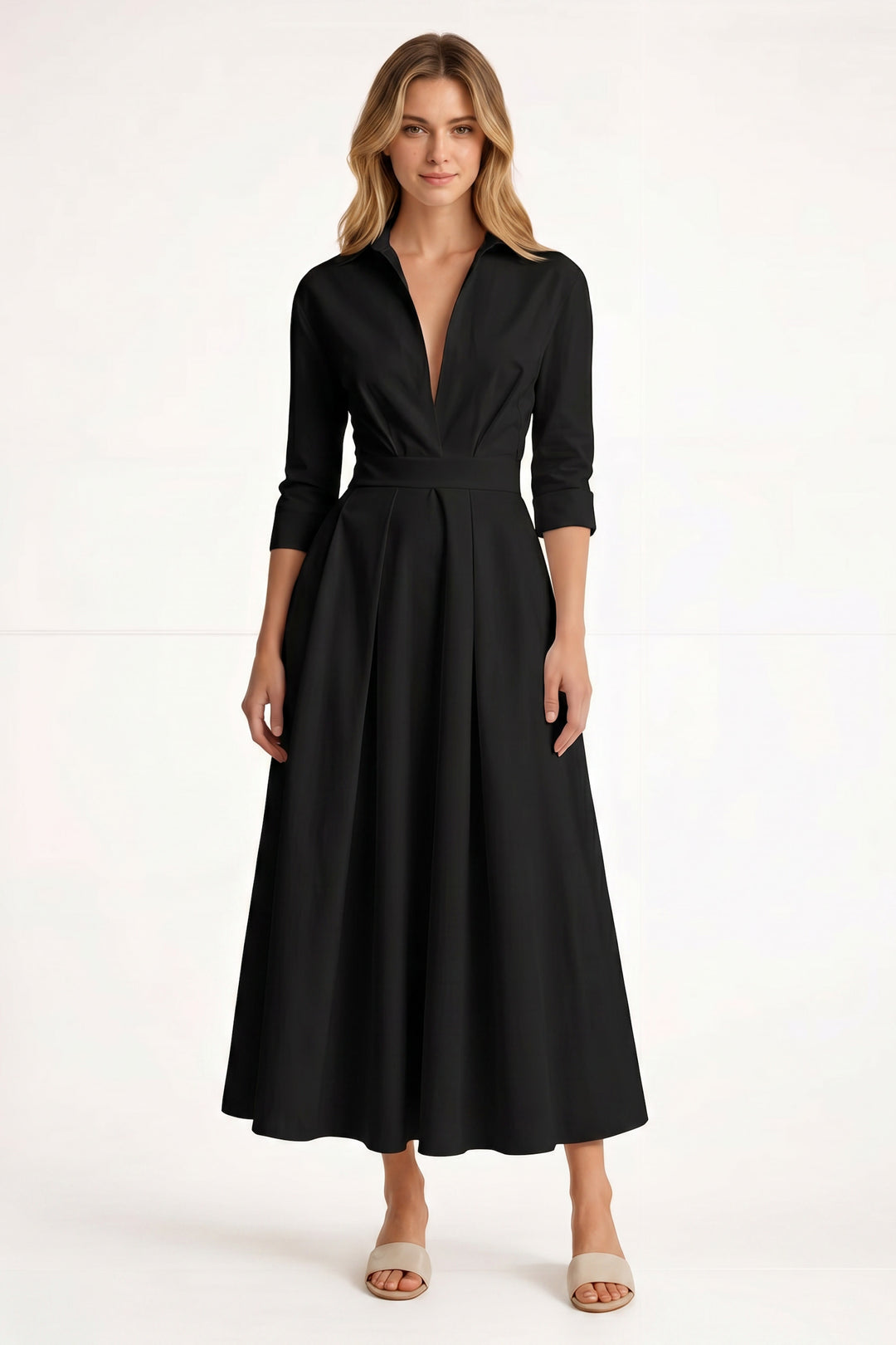 Margot | Collared Maxi Dress