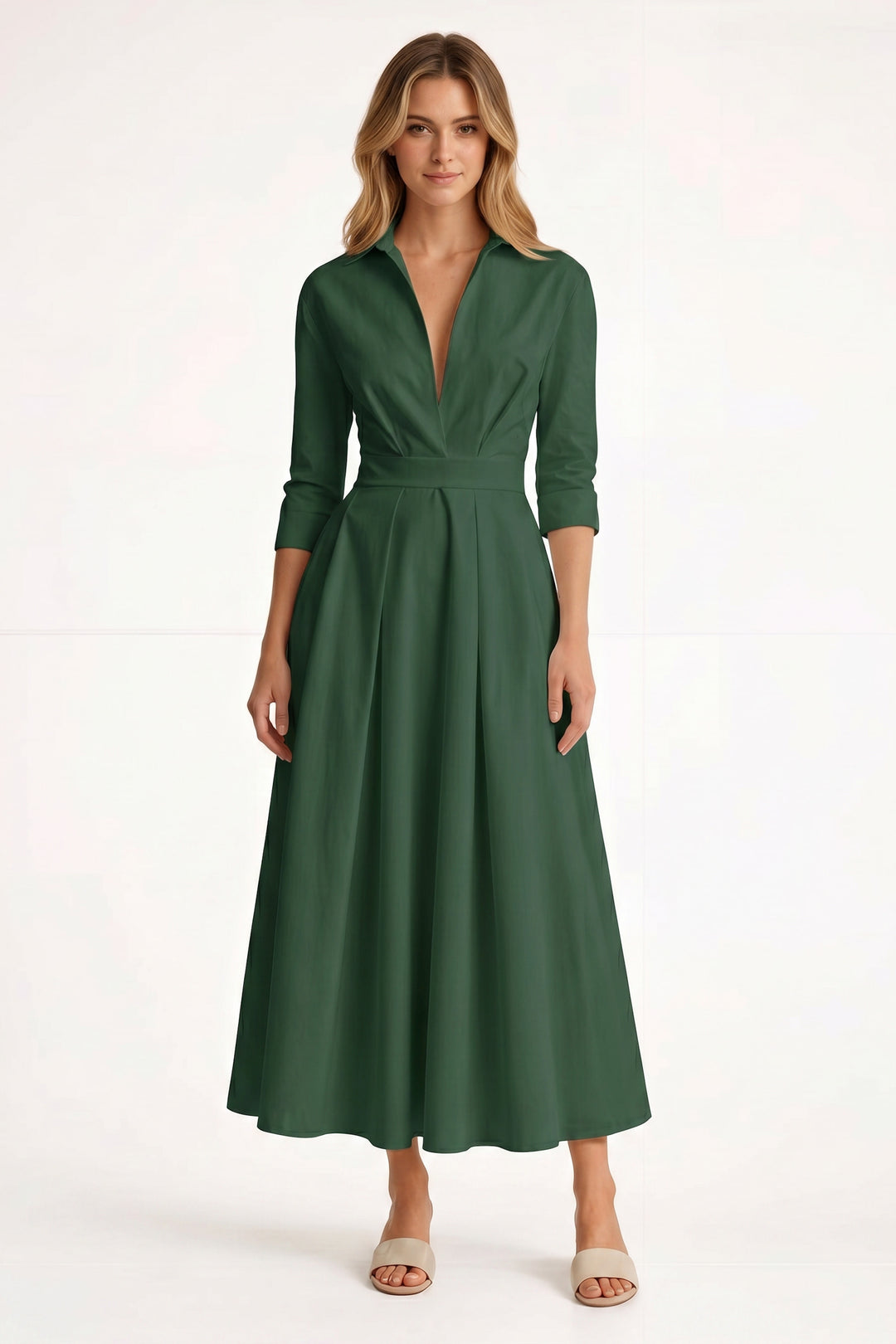 Margot | Collared Maxi Dress