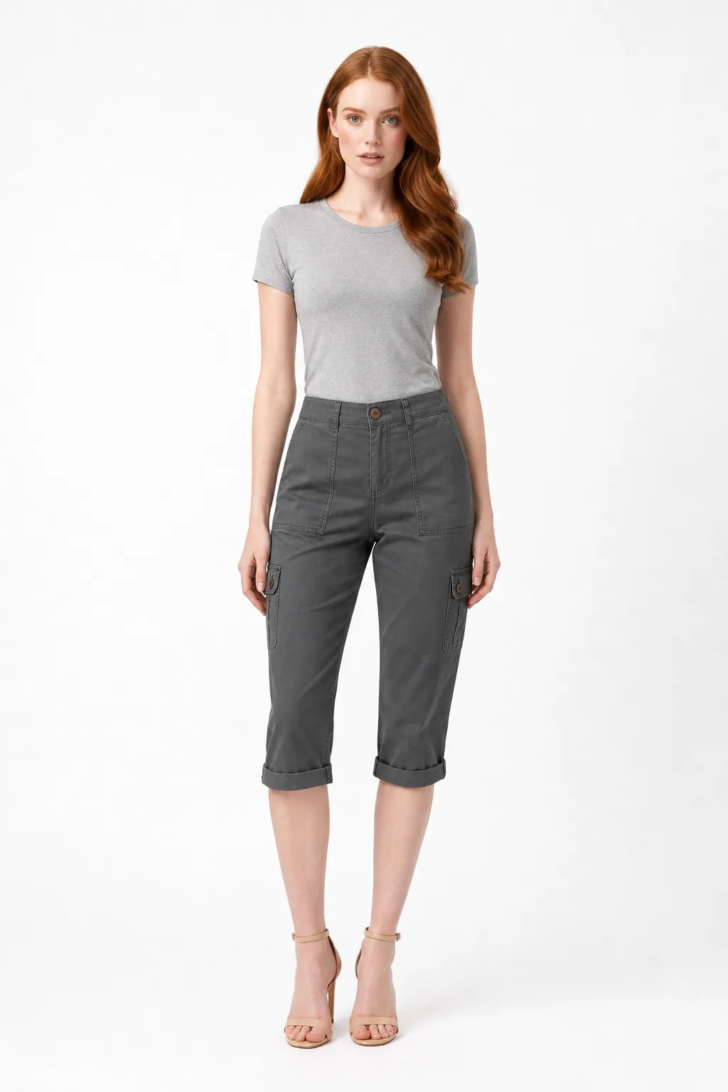 Marin | Cargo Roll Hem Capri