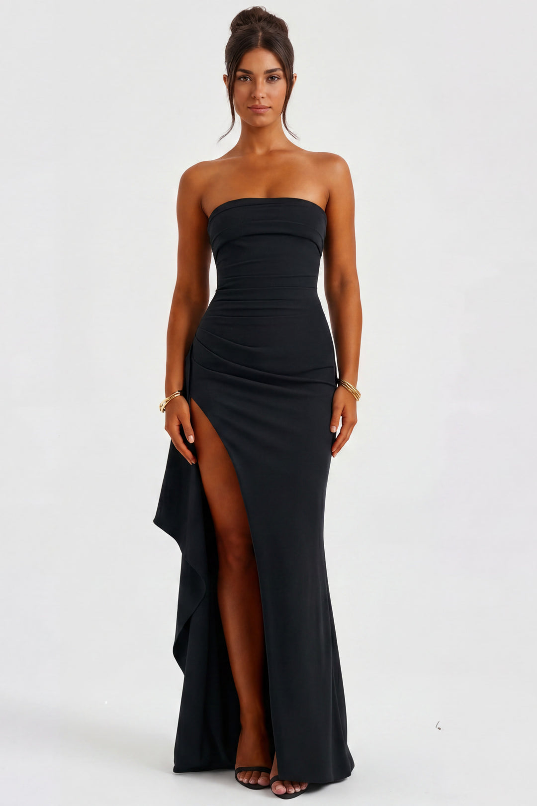 Maya | Strapless Slit Gown
