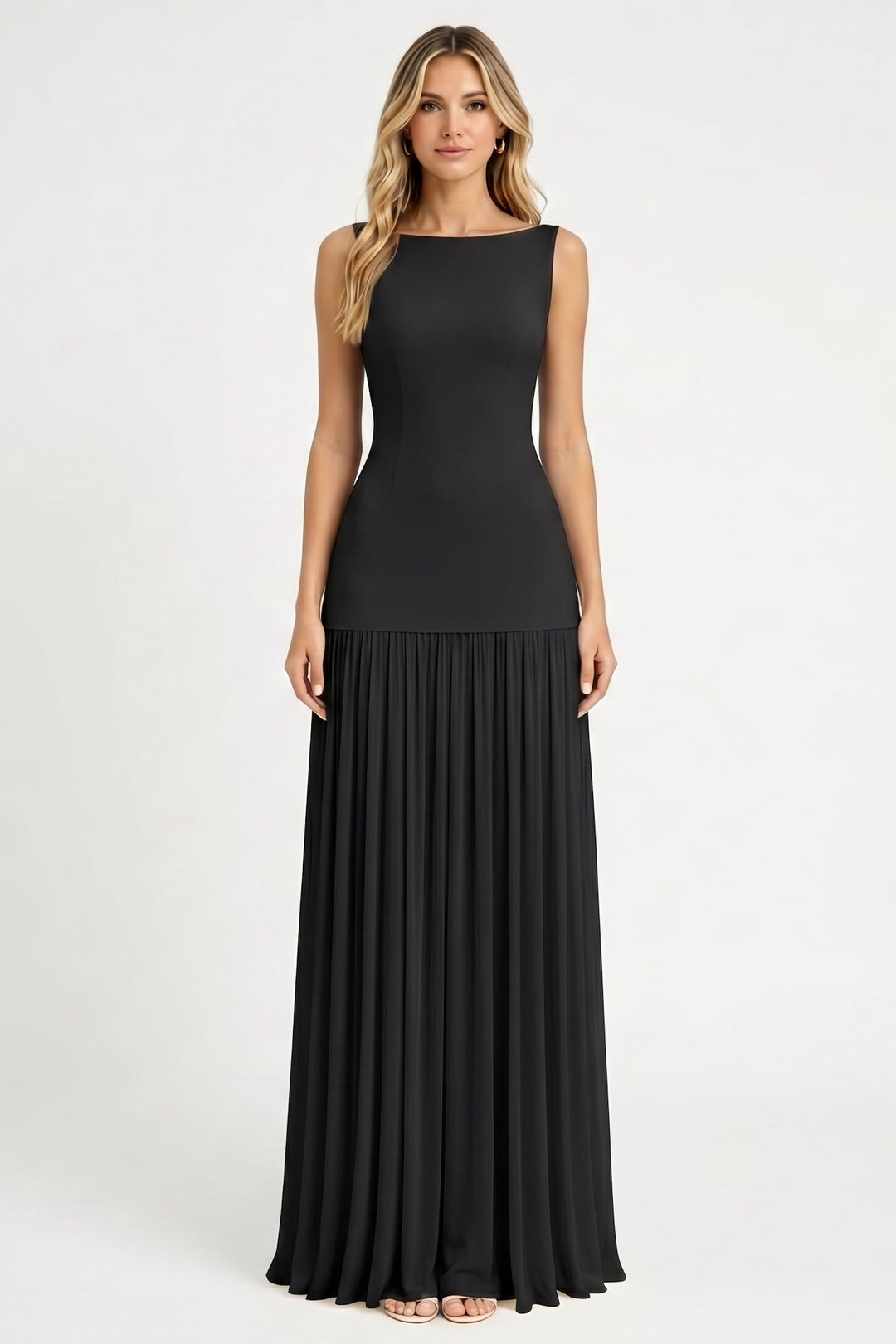 Nova | Pleated Chiffon Gown