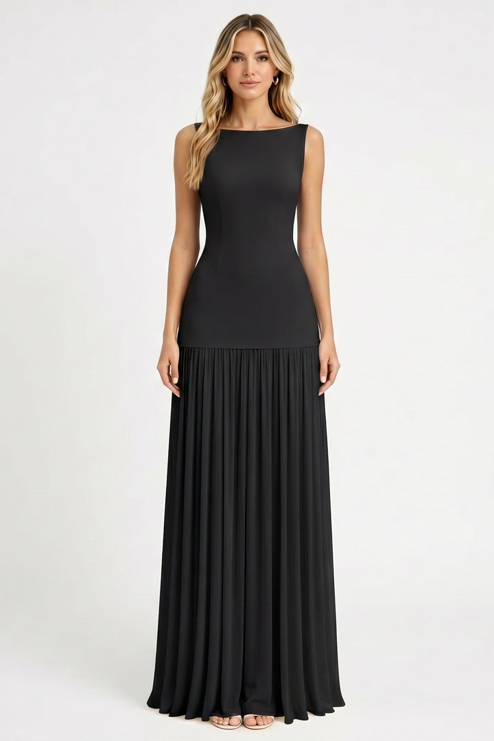 Nova | Pleated Chiffon Gown