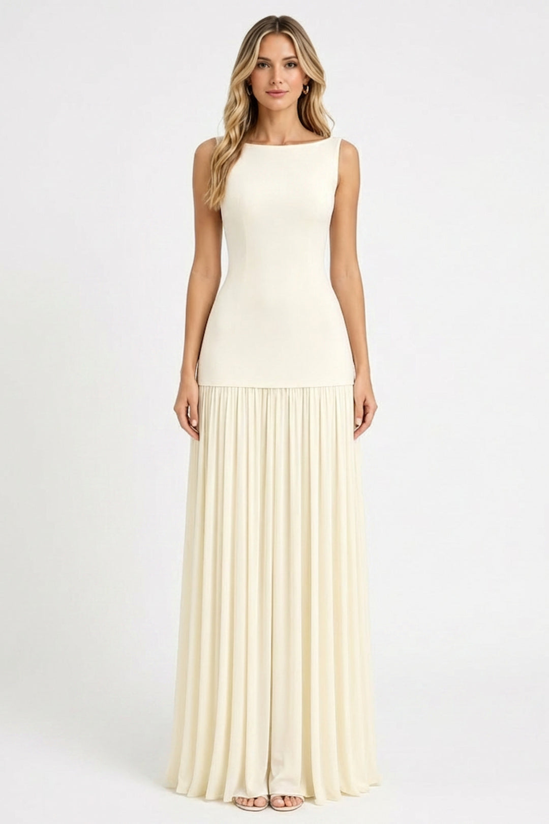 Nova | Pleated Chiffon Gown