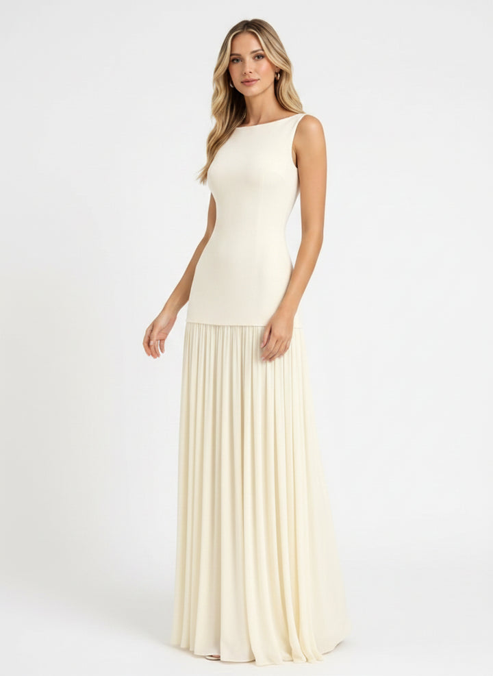 Nova | Pleated Chiffon Gown